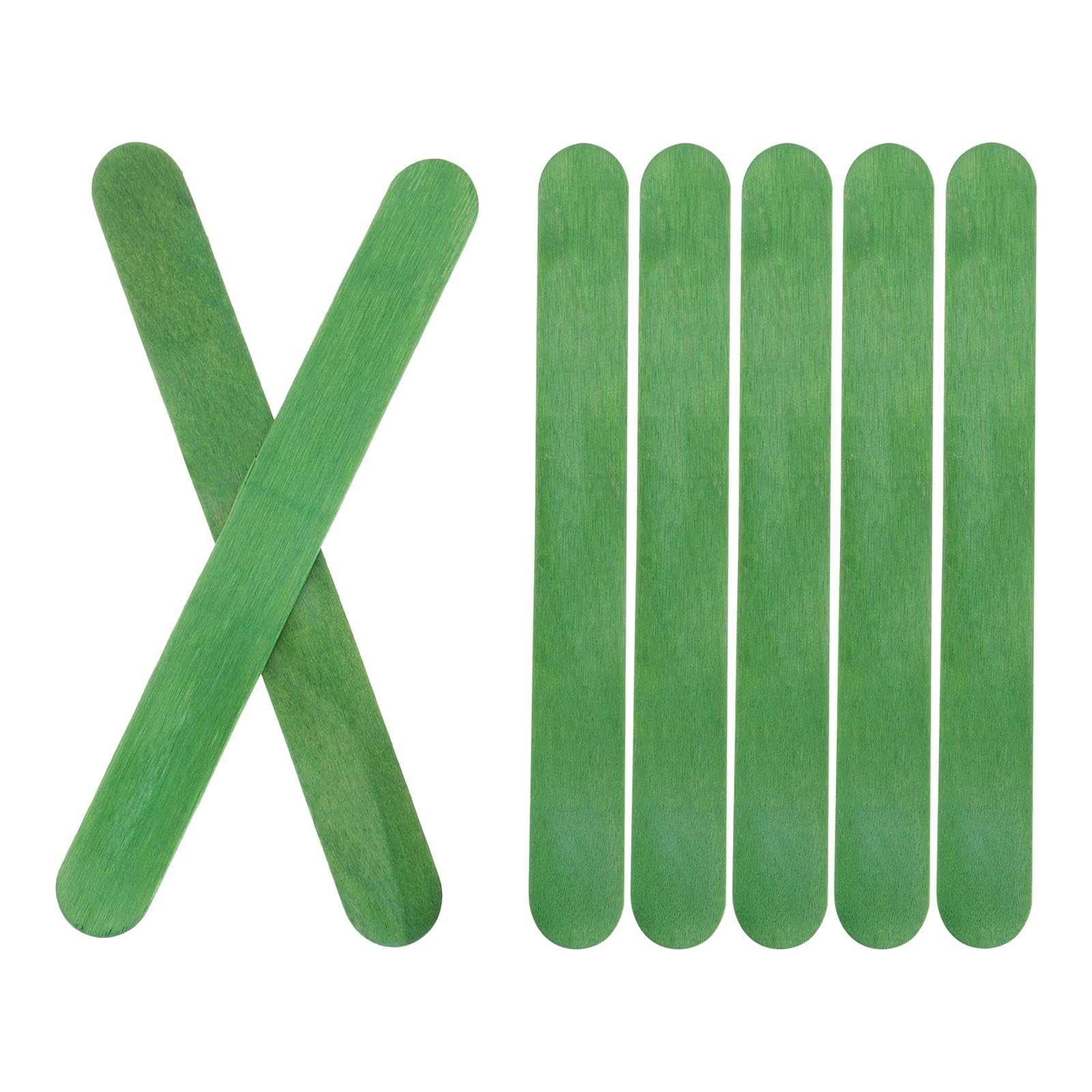 DMiotech 100 Pack 6" x 0.7" Wooden Dowel Rods Unfinished Natural Birch Sticks Wood Craft Sticks for Home Decor Projects and Making DIY Craft,Green