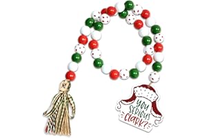 CHEROLOVEN National Lampoon's Christmas Vacation Decorations, Christmas Wooden Bead Garland, Funny Xmas Tiered Tray Decor, Farmhouse Table Mantel Decor, Griswold Family Christmas Vacation Merchandise Gifts