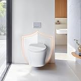 Pipishell Soft Close Toilet Seat with Quick Release White O Shape Hinges view 8
