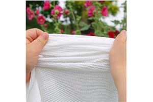 30% White Shade Cloth with Grommets, Greenhouse Shading Net Tear-Resistant Sunblock Shade Net UV Resistant Netting for Greenh
