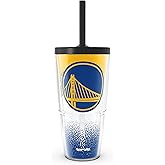 Tervis NBA Golden State Warriors - Defend Made in USA Double Walled Insulated Tumbler Travel Cup Keeps Drinks Cold & Hot, 24oz with Straw Lid, Classic
