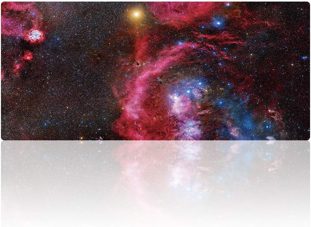Large Gaming Mouse Pad 35.4 x 15.7 Inch Non-Slip Rubber Base Stitching edge Desk Pad for Gaming or Office work (90x40 Redsky012)