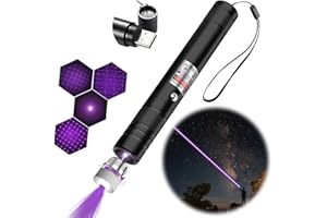 Cowjag Laser Pointer, Long Range Purple Laser Pointer, 2000 Metres Laser Pointer High Power Pen, Purple Lazer Pointer Rechargeable for Hiking, Cat Laser Toy USB Charge(Purple Light)