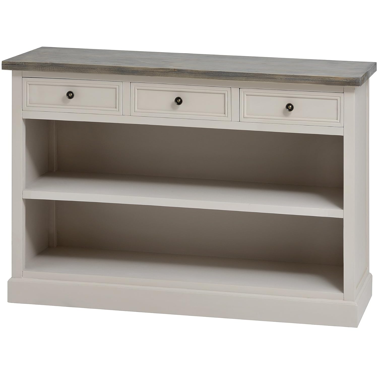 Interior Flair Painted Grey Country Style 3 Drawer Storage Unit