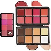 16 Color (Waterproof All-in-One Palette) Highlighter + Concealer + Eyeshadow + Blush, all in one makeup palette, Crease-Proof & Sweat-Resistant for Flawless Glow, Travel-Friendly Cosmetic Set