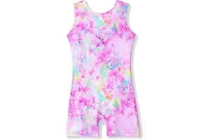MYQFF Gymnastics Leotards for Girls Toddler Kids Biketards Tumbling Dance Outfits Unicorn Rainbow Mermaid