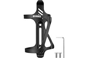 Corki Cycles Right Side Load Water Bottle Cage, Side Entry Bike Water Bottle Holder for Road & Mountain Bikes -1 Pack-Black-Aluminum Alloy