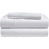 LANE LINEN 100% Egyptian Cotton Extra Long Twin Sheets, Soft & Comfy No Pill Fade Resistant Twin XL Sheet Sets Perfect for Hospital Beds and Dorm Room, 15" Deep Pocket - White
