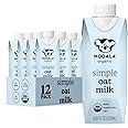 Mooala Organic Simple Oatmilk -Shelf Stable Single Serve Cartons, 3 Ingredients, No Gums, No Oil, No Fillers Unsweetened, Dairy Free Milk, On The Go 12 Pack