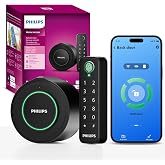 Philips WiFi Smart Deadbolt Lock with Fingerprint Keypad, APP Remote Control, Smart Retrofit Lock for Existing Deadbolt, Keyl
