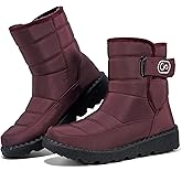 Ablanczoom Womens Winter Snow Boots With Warm Fur Lining Comfortable Booties Non Slip Waterproof Outdoor Shoes