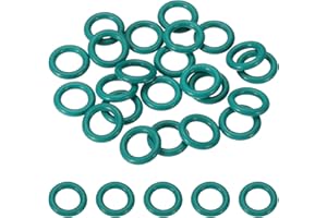 uxcell 20Pcs AS568 AS-010 Fluorine Rubber O-Ring, 70A Durometer, 1/4" ID, 3/8" OD, 1/16" Width Sealing Gasket for Automotive 