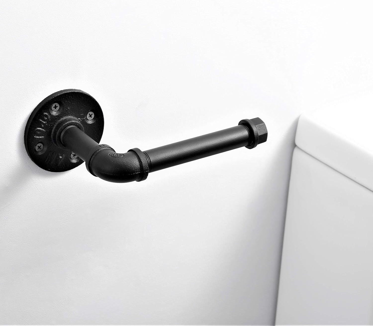 Wall Mounted Metal Iron Pipe Toilet Bathroom Paper Holder Roller Imqoq Vintage Rustic Industrial Pipe Toilet Paper Holder Rust Free Toilet Paper Holders Holders Dispensers Urbytus Com