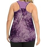 FOREYOND Women's Plus Size Workout Tank Tops Loose Fit Yoga Racerback Athletic Tops Sleeveless Summer Shirts