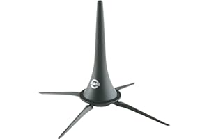 K&M König & Meyer 15222.000.55 Clarinet In-Bell Portable Stand - Lightweight with 4 Leg Folding Base - Fits A and B Clarinets - Stable Secure Base - Professional Grade - Made in Germany - Black