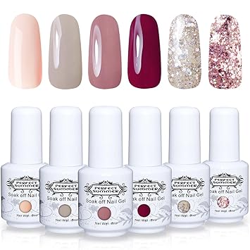Perfect Summer Gel Nail Polsih 6 Colors Gel Varnish Set Soak Off Uv Led Manicure Nail Starter