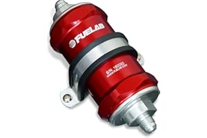 Fuelab 81801-2 Red 10 Micron Standard Length In-Line Fuel Filter