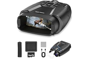 VTIISAMAO Night Vision Goggles for Adults, 3.99" HD Screen & 10000mAh Rechargeable, 4K Night Vision Binoculars with 64GB Card for Hunting Camping Surveillance