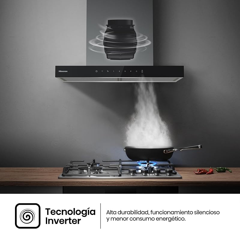 CH6T6226XGB - Campana Extractora Tipo T de Pared 60cm, Integrable