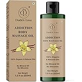 Addiction - Body Massage Oil – 100% Organic & Natural Oils | No Mineral Oil, No Silicones | 222ml (7.5 fl oz)
