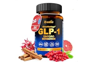 BUALLE Support GLP-1 Supplement Weight Loss | GlucoVantage® Dihydroberberine + Akkermansia Probiotic | Super Berberine with Ceylon Cinnamon for 5X Bioactive Appetite, Metabolic, Gut & GLP 1 Weight Loss, 60ct