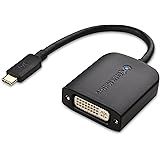 Cable Matters USB-C to DVI Adapter in Black (Thunderbolt 3 Port Compatible) for 2016/2017 Macbook Pro, Dell XPS 13/15, Lenovo Yoga 910, HP Spectre x360, Microsoft Surface Book 2 and More