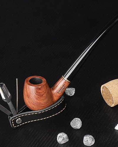 FIREDOG Tobacco Pipe Kit, 2-in-1 Churchwarden Tobacco Pipe with Pipe  Cleaners, Pipe Scraper Holder, Pipe Bits, Metal Balls, Cork Knockers  Accessories in Kenya