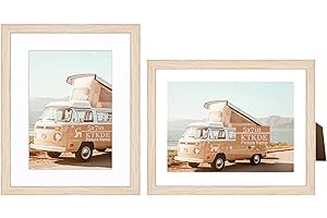 KTKDE 5x7 Picture frame Set of 2,4x6 with mat 5x7 without Mat,Modern Style Wood Composite Frame, Real Glass, Studio Gallery 5x7 frame Wall Mount and Tabletop Display Family Friends Wedding Ideal Gift
