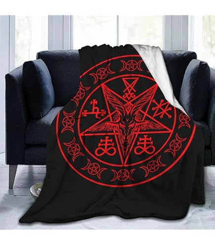 Amazon.com: Satanic Circle Baphomet Throw Blanket : Home & Kitchen