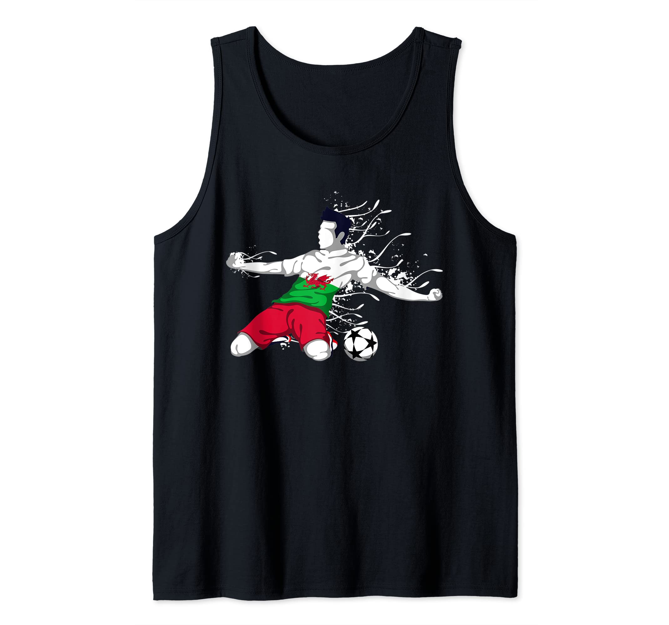 Wales Soccer Fans Jersey Welsh Football Lovers National Flag Tank Top