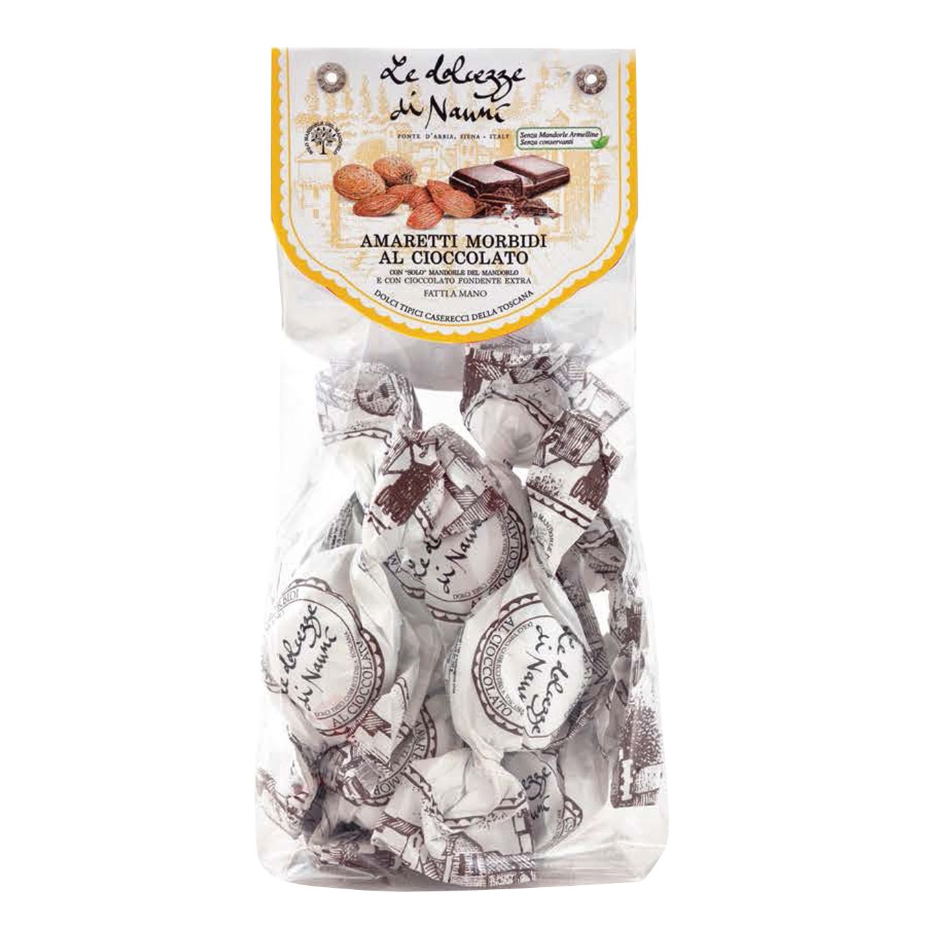 Amaretti Morbidi Almond Biscuits Italian Le Dolcezze di Nanni 120g (Chocolate)