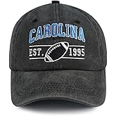 Terojnkl Embroidered City Football Hat for Men Women, Adjustable Unisex Cotton Fans Baseball Cap