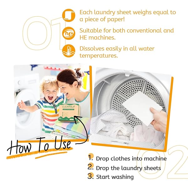 LAUNDRY DETERGENT SHEETS UP TO 160 LOADS, AMBER DUSK – GREAT FOR TRAVEL,APARTMENTS, DORMS,CLEARALIF LAUNDRY DETERGENT STRIPS ECO FRIENDLY & HYPOALLERGENIC – 80 SHEETS