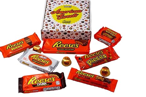 Reese's Amerikanische Süßigkeiten Geschenk-Box - beinhaltet 10 Reeses Produkte aus den USA - S Paket