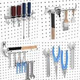 FRIMOONY Pegboard Hooks Assortment 146PCS with 60 Peg Locks Tool Organizer view 5