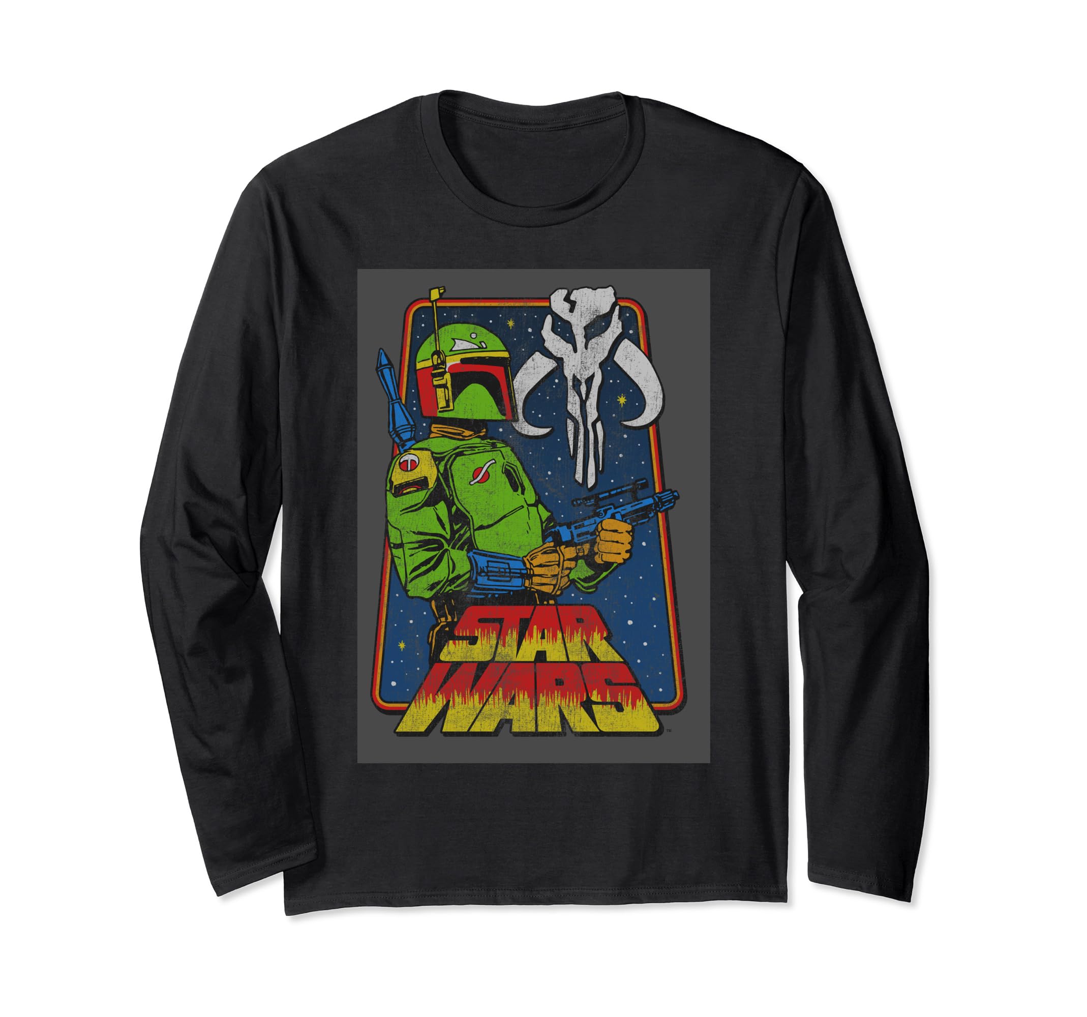 Star Wars Boba Fett The Mandalorian Vibrance Long Sleeve T-Shirt