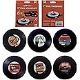 Redomm Vinyl Record Coasters,Creative Drink Coasters Set of 6 for Drinks Bars Cafes Home Party Office Gift Ideas