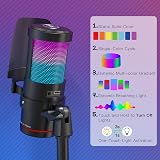 Zealsound KM8 USB Microphone RGB Studio Mic with Gain Mute Noise Cancellation view 4