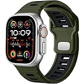 Odbeai Sport Band Compatible with Apple Watch Ultra 2 3/Ultra Band,Compatible with Apple Watch Bands for Men 49mm 46mm 45mm 44mm 42mm,Waterproof Silicone Strap for iWatch Bands All Series SE 11 10 9-1
