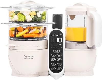Babymoov Nutribaby Plus 6-in-1 Baby Food Maker Steam Blender Warmer Steriliser