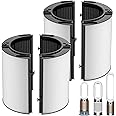 360° Combi Glass H13 Hepa + Activated Carbon Filter Compatible with Dyson TP07 TP10 TP06 HP06 TP04 HP04 PH02 PH01 PH03 PH04 HP09 TP09 HP07 HP10 Air Purifier, 2-in-1 Replacement Filters, 2 Pack