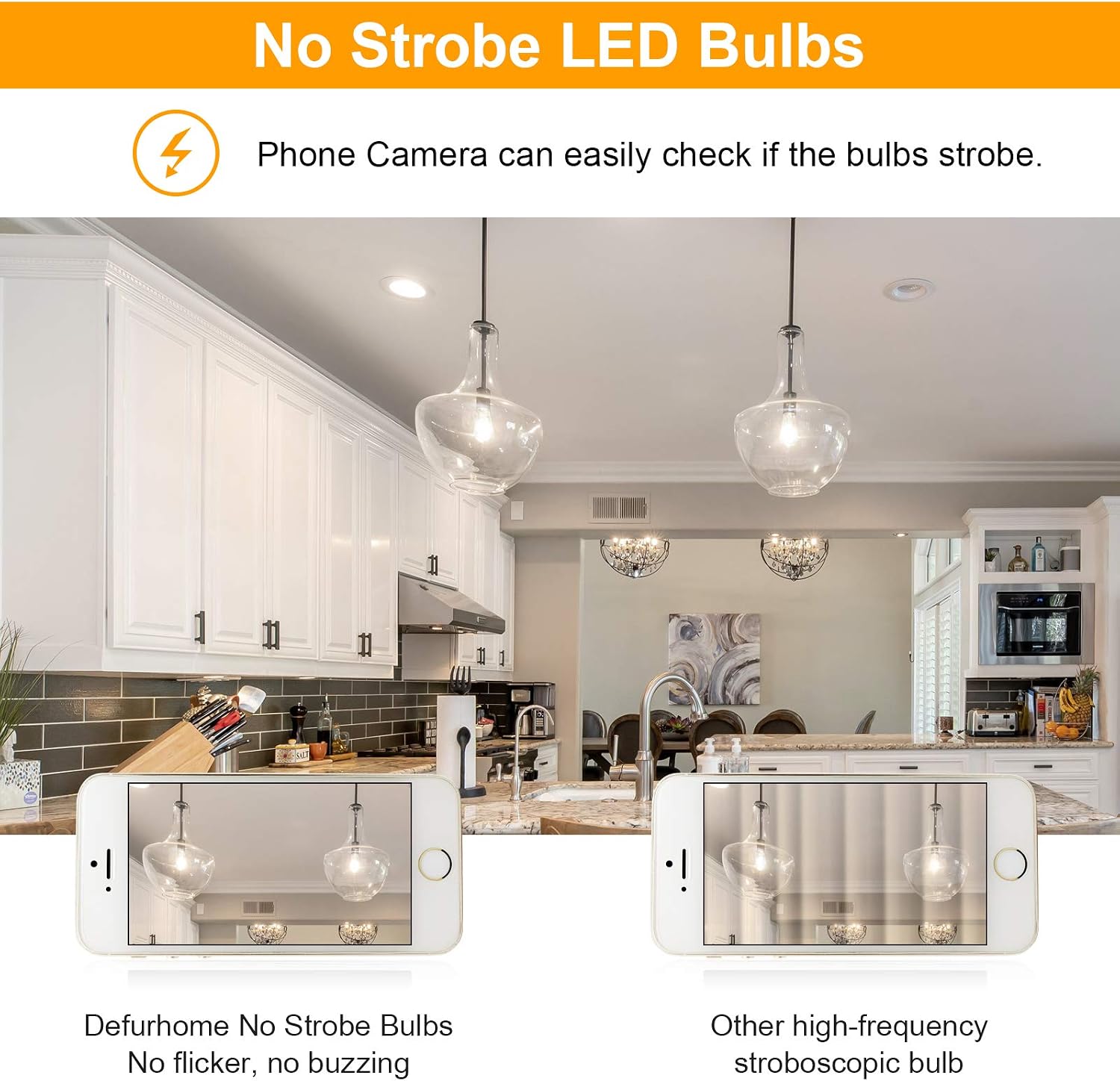 Defurhome ST58 E27 6W LED Edison Light Bulbs 60W Equivalent, Daylight White 5000K, Not Dimmable, Clear Glass - Image 4
