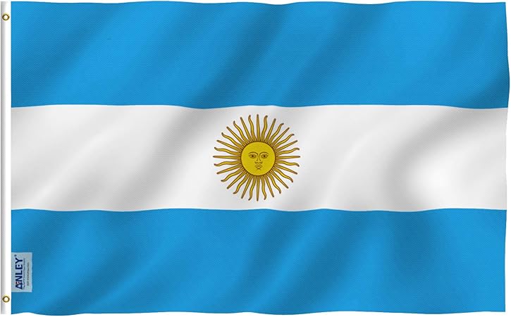 Amazon Com Anley Fly Breeze 3x5 Foot Argentina Flag Vivid Color And Fade Proof Canvas Header And Double Stitched Argentinian National Flags Polyester With Brass Grommets 3 X 5 Ft Garden Outdoor