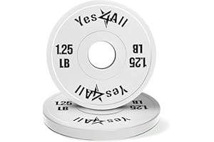 Yes4All Fractional Weight Plates Set, Available In Steel And Rubber, Set of 2/4/6 Plates in 1.25LB, 2.5LB, or 5LB Sizes, Micro Change Plates for Dumbbell and Olympic Barbell Weightlifting