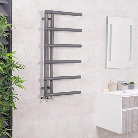 WarmeHaus Designer Handtuchheizkörper Badheizkörper 988x500mm Grau