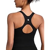RUNNING GIRL Workout Tank Tops for Women Built in Shelf Bras Padded,Sleeveless Gym Tops Athletic Yoga Shirts