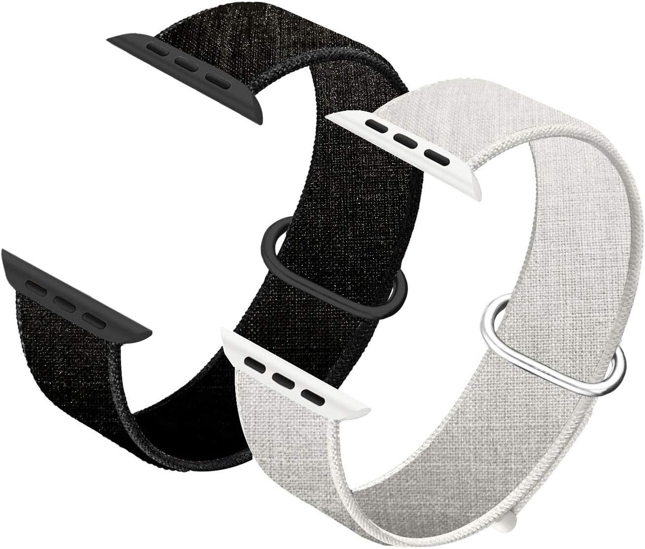 RUOQINI 2 Pack Compatible with Apple Watch Band 38mm 40mm 42mm 44mm,Replacement Bands for iWatch Series 5/4/3/2/1