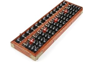 1PCS Chinese Traditional Abacus-Wooden Math Calculate Tool Calculater Pupil Arithmetic Kit(Brown)