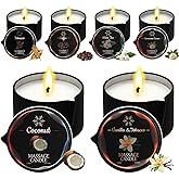 Sariiraw 6 Pack Low Temperature Massage Candle & Lotion Candle Set, Soy Wax with Jojoba & Shea Butter, Melts into Moisturizing Skin Oil for Home Spa & Relaxation, 2.35 oz - 6 Scents