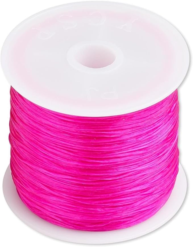 80 Yards 0.5mm Beading Cords Supplies Stretchy Elastic Floss Bead Roll Spool Cord